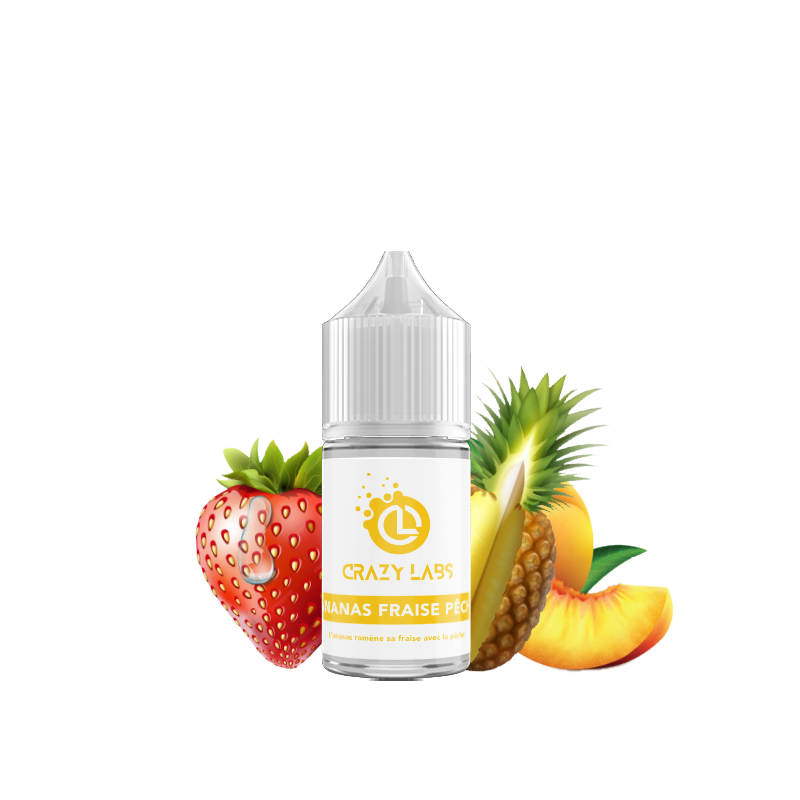 ANANAS FRAISE PÊCHE CONCENTRE 30 ML - E-liquide DIY Saveur Ananas, Fraise et Pêche