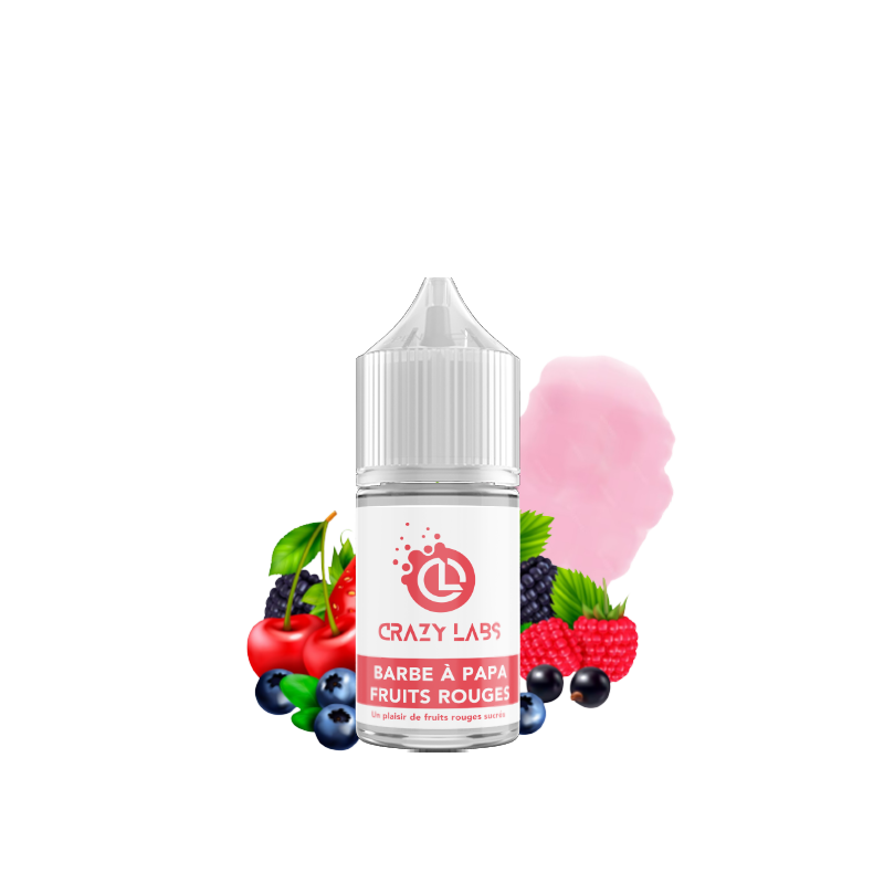 BARBE A PAPA FRUITS ROUGES CONCENTRE 30 ML - E-liquide DIY Saveur Gourmand et Fruité