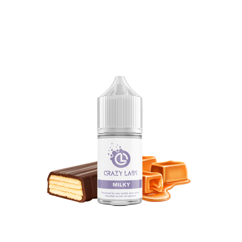 MILKY CONCENTRE 30 ML - E-liquide DIY Saveur Lait Frais, Caramel et Chocolat
