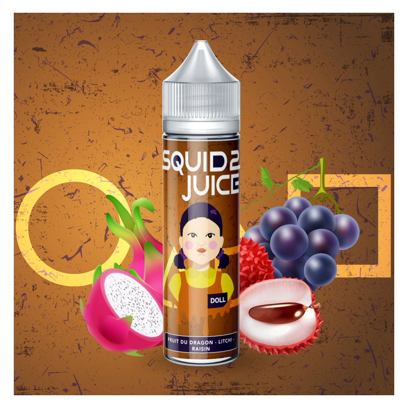 DOLL 50 ML - E-liquide Saveurs Fruit du Dragon, Litchi et Raisin