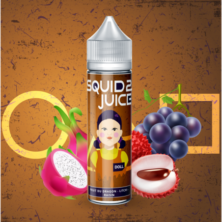 DOLL 50 ML - E-liquide Saveurs Fruit du Dragon, Litchi et Raisin