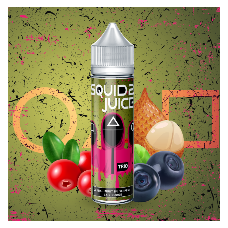 TRIO 50 ML - E-liquide Saveurs Cassis, Fruit du Serpent et Baies Rouges