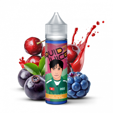 002 50 ML - E-liquide Saveurs Cerise, Cassis et Framboise Bleue