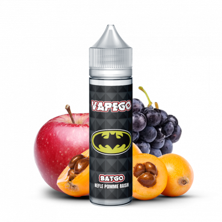 BATGO 50 ML - E-liquide Saveurs Nèfle, Pomme et Raisin