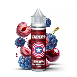 CAPTAINGO 50 ML - E-liquide Saveurs Cerise, Framboise Bleue