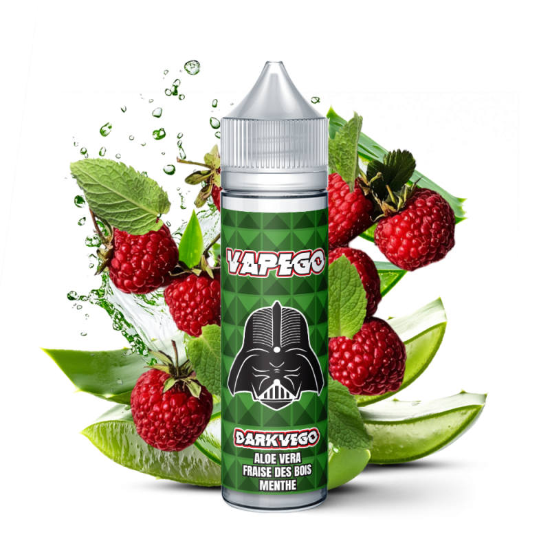 DARKVEGO 50 ML - E-liquide Saveurs Aloe Vera, Fraise des Bois, Menthe