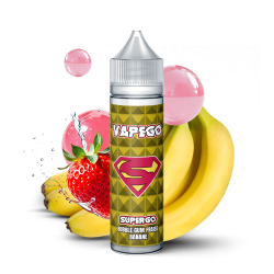 SUPERGO 50 ML - E-liquide Saveurs Bubble Gum, fraise, Banane