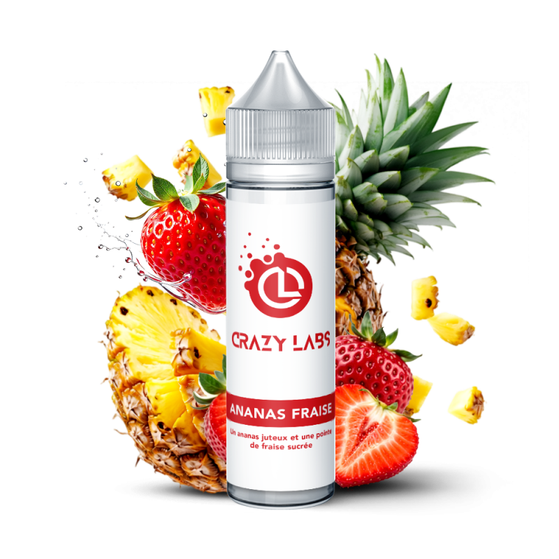 ANANAS FRAISE 50 ML - E-liquide Saveur Ananas et Fraise Sucrée