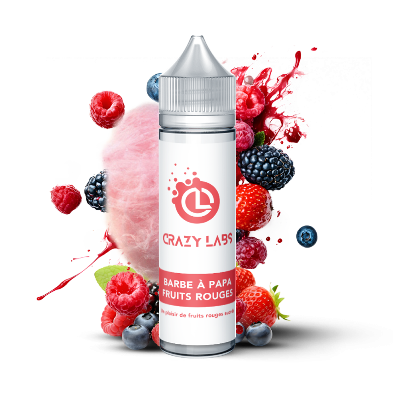 BARBE À PAPA FRUITS ROUGES 50 ML - E-liquide Gourmand et Fruité