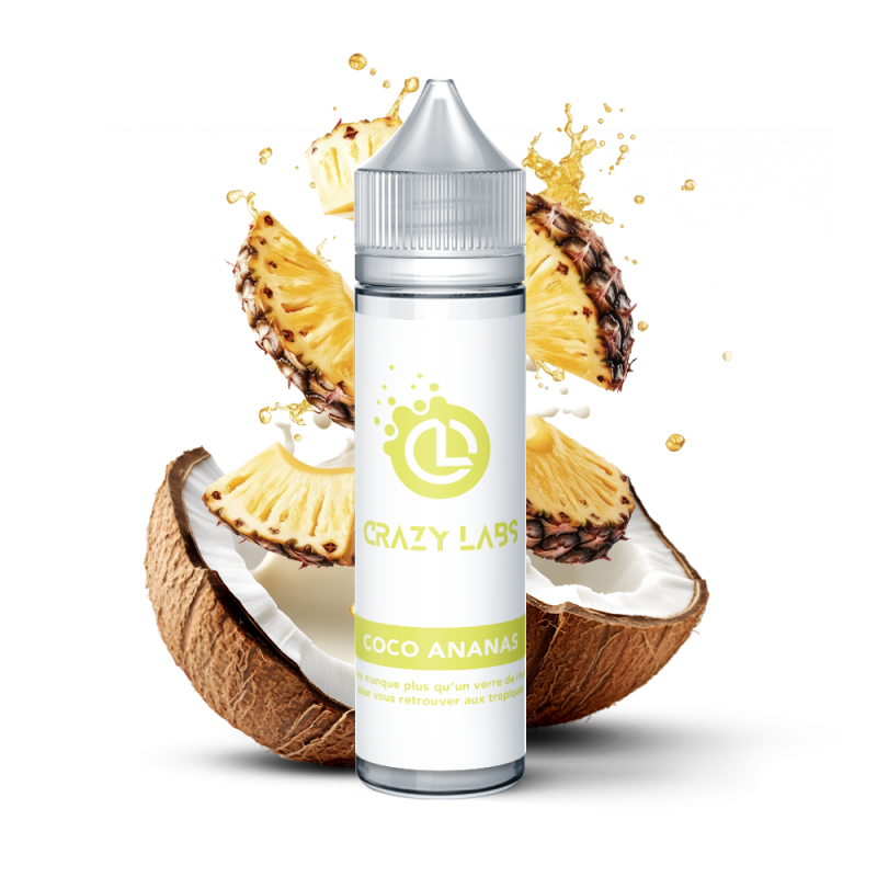 COCO ANANAS 50 ML - E-liquide Saveur Noix de Coco et Ananas Tropical