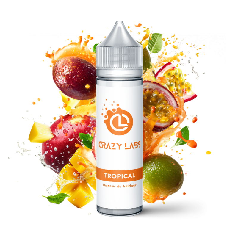 TROPICAL 50 ML - E-liquide Saveur Ananas, Mangue, Passion, Banane