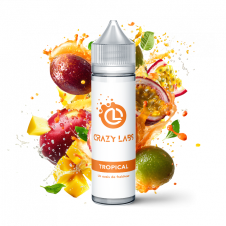 TROPICAL 50 ML - E-liquide Saveur Ananas, Mangue, Passion, Banane
